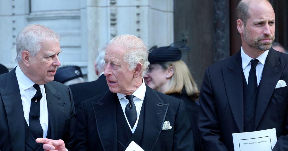 Prince Andrew attends Duchess of Kent's funeral in act of defiance