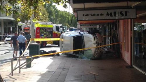 The driver of the car was treated for minor injuries and has undergone blood and urine testing. (9NEWS)