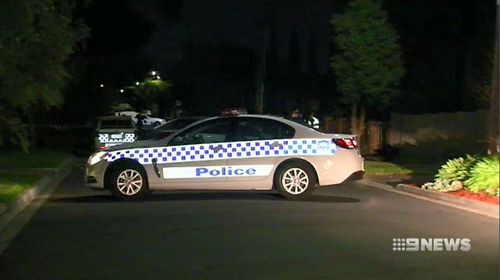 A pizza delivery was interrupted last night by two gunmen who fired shots into a Melbourne home around 1.45am. Picture: 9NEWS.