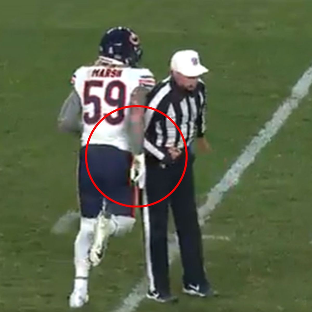 Bears' Marsh says he was 'hip checked' by ref during team's loss