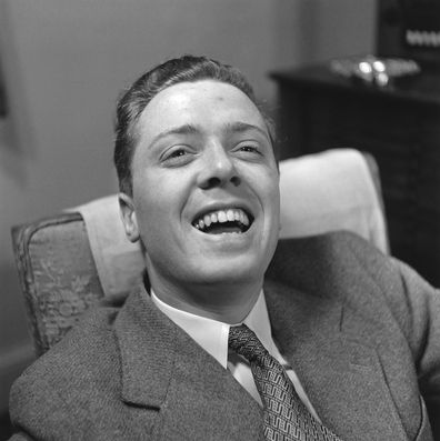 British actor Richard Attenborough at his home in Chelsea, England, 1948.