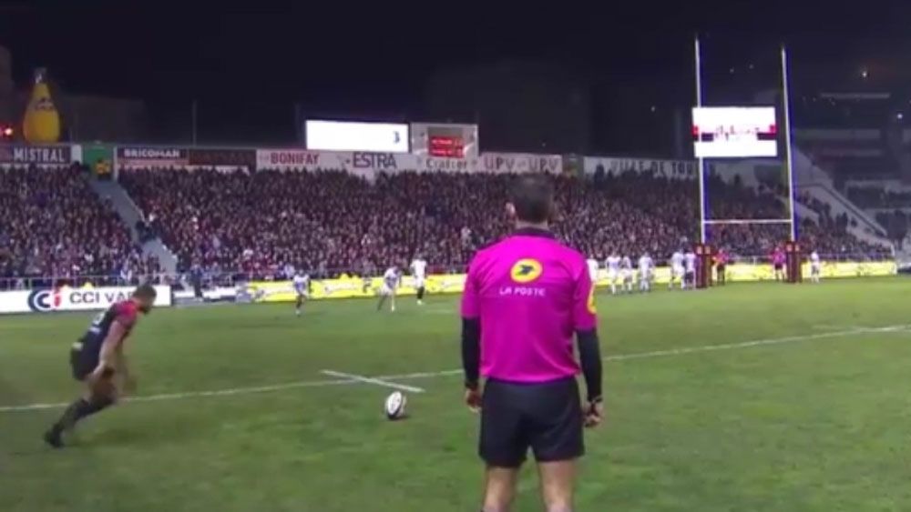 Rugby goalkicker fails to use the force