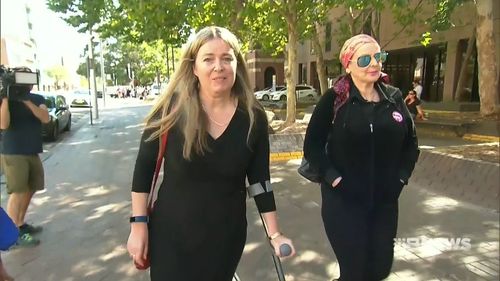 Juanita and Angela were in court today as their attacker pleaded not guilty to the fresh charges. (9NEWS)