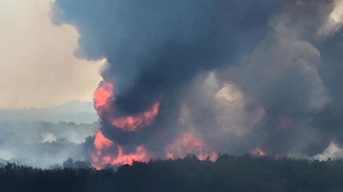 The fires were started by strikes of lightning. (Facebook: Kate Sainty)