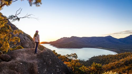 Este mirante fica a uma curta caminhada do estacionamento principal de Hazards e de um mirante popular.