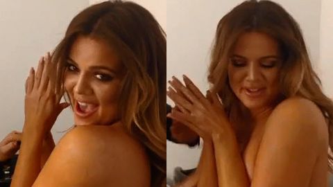 Nude o'clock! Khloe Kardashian goes topless for first Vine video