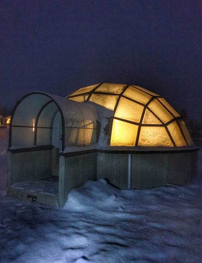 Glass igloo in Finnish Lapland