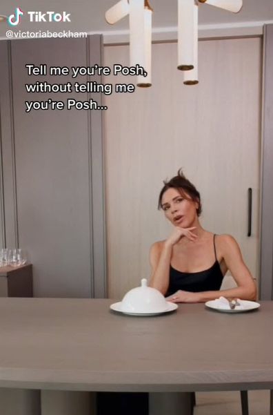 Victoria Beckham TikTok video mocking diet