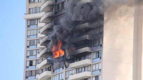 The fire broke out on the 26th floor. (Hawaii News Now‏)