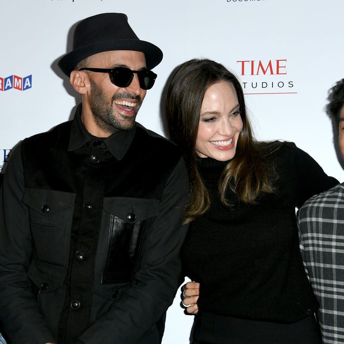 Angelina Jolie At LAX With Sons Maddox And Knox