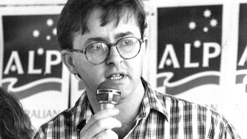 Anthony Albanese as a young Labor staffer in 1994.