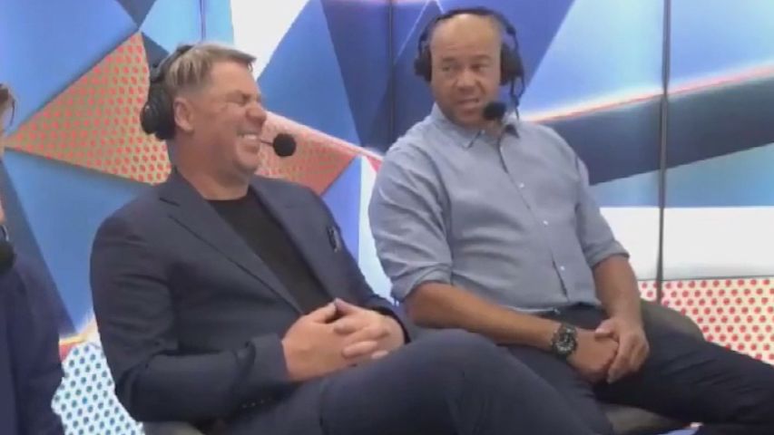 Shane Warne and Andrew Symonds on BBL commentary duties.