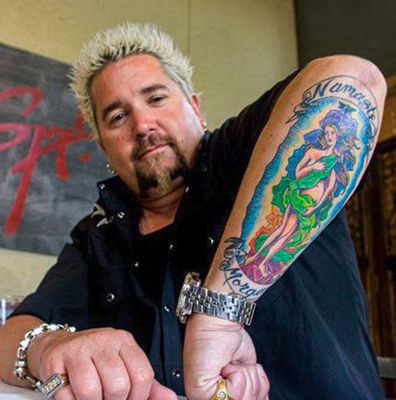 Guy Fieri's tattoo tribute to his late sister, Morgan.