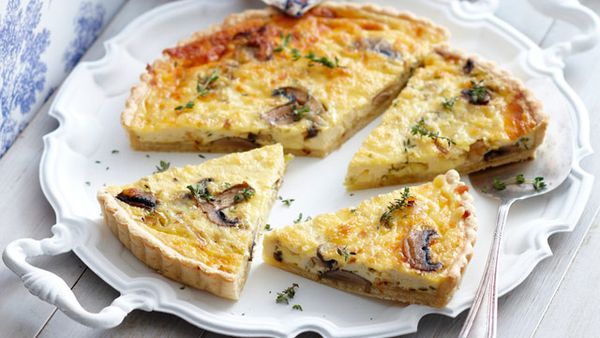 Mushroom quiche for $6.30