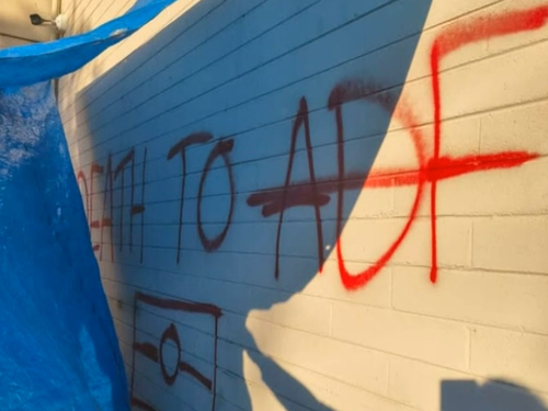 Anzac Day graffiti in Melbourne