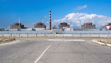 General view of the Zaporizhzhia Nuclear Power Station in territory under Russian military control, southeastern Ukraine on Aug. 7, 2022.