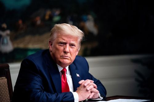 President Donald Trump speaks at the White House on Thanksgiving on November 26, 2020 in Washington, DC.