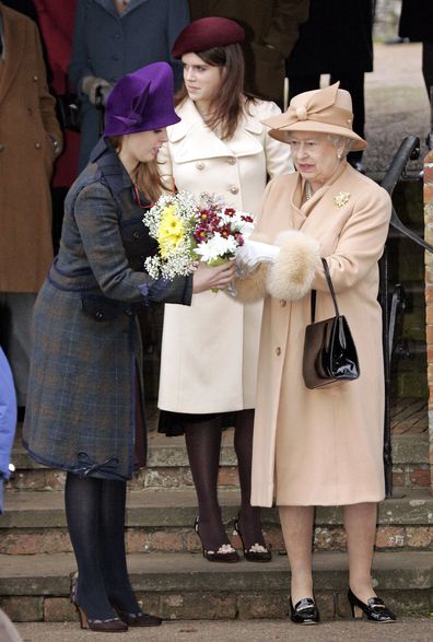 Queen Elizabeth, Princess Beatrice & Princess Eugenie