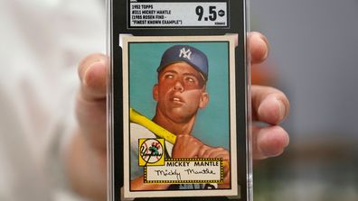 A mint Mickey Mantle condition baseball card from 1952 has sold for $18.3 million, blasting into the record books as the most ever paid for sports memorabilia in a market that has grown exponentially more lucrative in recent years.