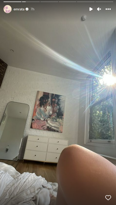 Emily Ratajkowski has shared photos of her new 'bachelorette pad' in New York City after filing for divorce from husband Sebastian Bear-McClard.