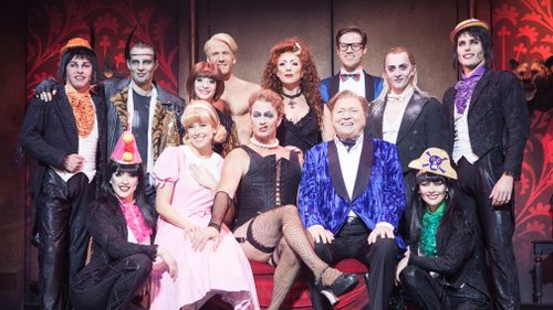 McLachan and the cast of The Rocky Horror Show. (AAP)
