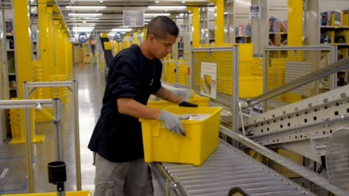 Global online shopping giant Amazon has opened a distribution warehouse in Sydney's south-west.