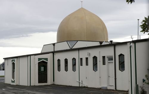 The locked door is visible on the front left of the Al Noor mosque.