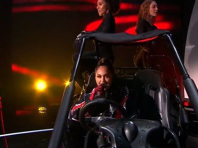 Jessica Mauboy performs during the 2022 Logies.