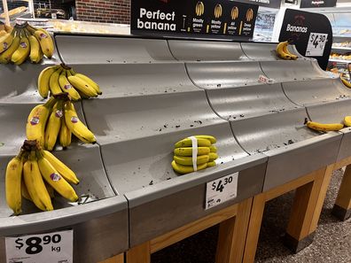 Bananas appear ripe, but that is not due to the fact that the cool weather takes longer to ripen