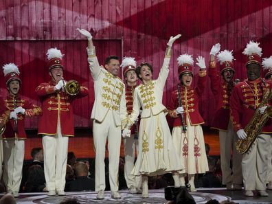 Hugh Jackman and Sutton Foster at the 2022 Tony Awards.