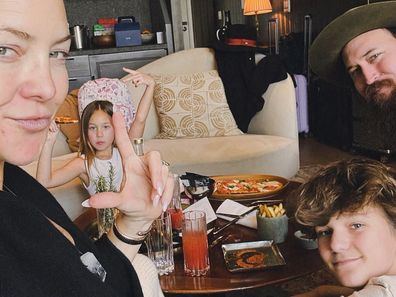Kate Hudson and Danny Fujikawa with their daughter