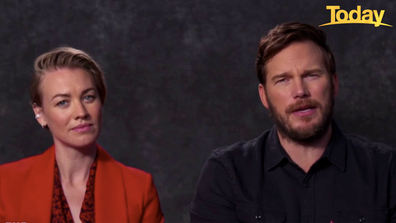 Chris Pratt told Wilkins 'The Tomorrow War' was shot pre-pandemic but suffered release setbacks as the world shutdown.