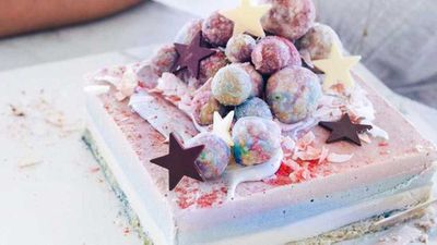 Recipe:&nbsp;<a href="http://kitchen.nine.com.au/2017/05/11/07/42/hippie-lanes-raw-rainbow-cake" target="_top" draggable="false">Hippie Lane's raw rainbow cake</a>