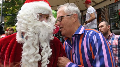 It's not clear whether the prime minister made Santa's naughty or nice list. (Image: AAP)