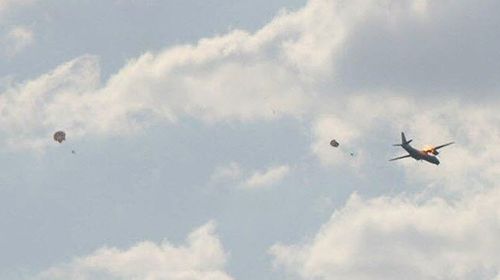 Ukrainian plane shot down over warring city