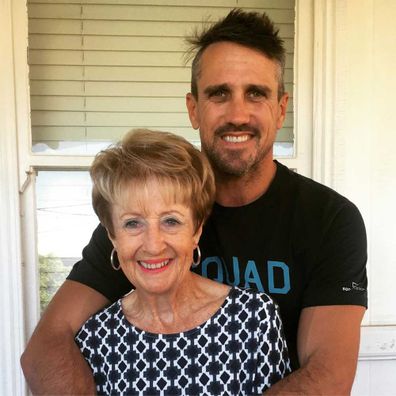 Lee Carseldine and his late mother Beth on Mother's Day in 2019.