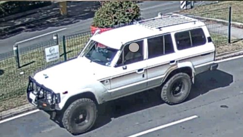 The Toyota Landcruiser driven by the alleged culprit behind two road rage attacks in Queensland.