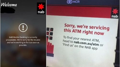 NAB's services were down for six hours on Saturday. 