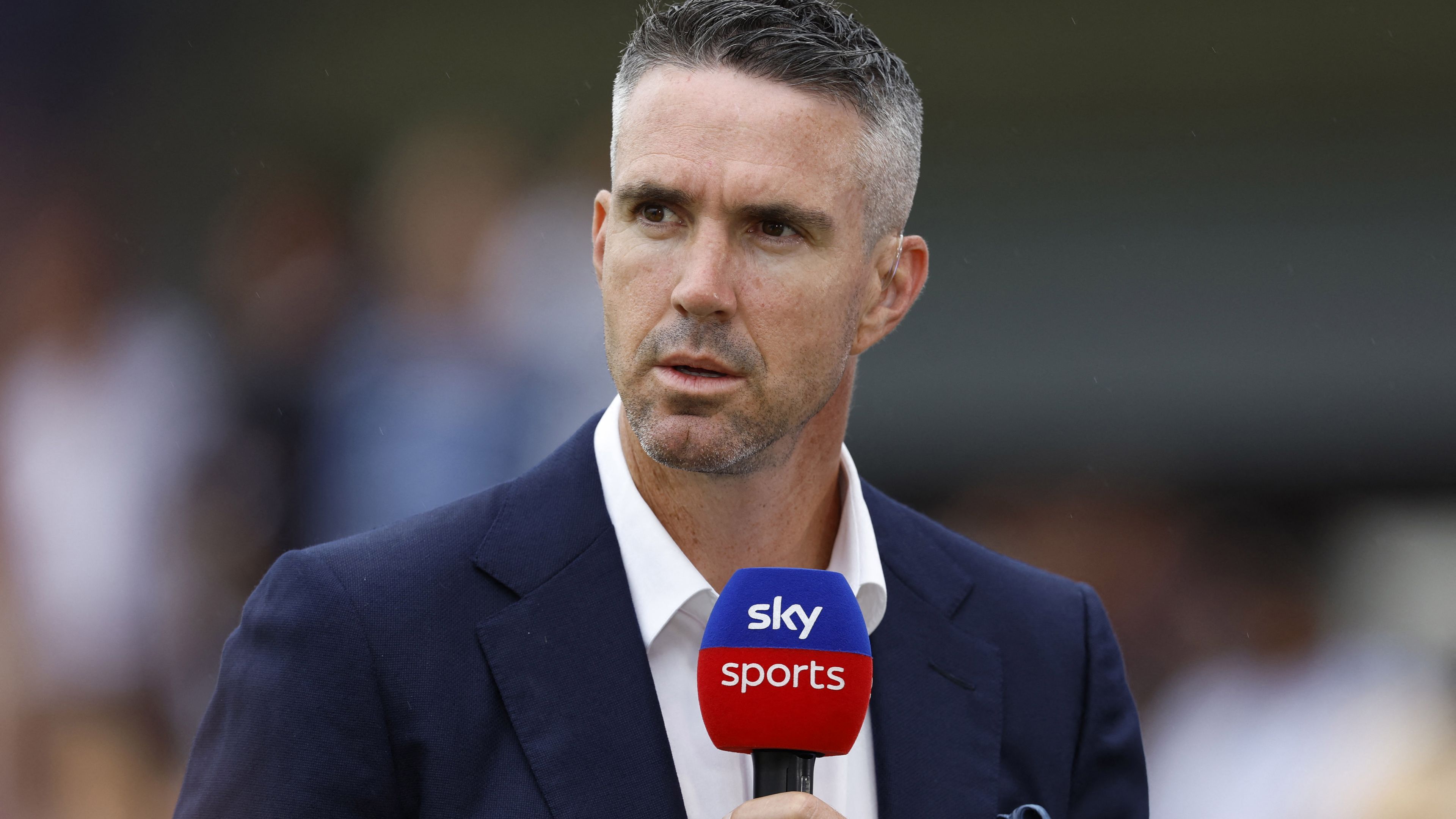 Former player and TV pundit Kevin Pietersen before the start of the second test at Lord&#x27;s.