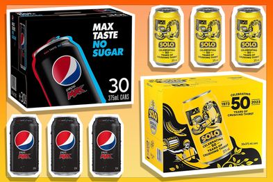 9PR: Pepsi Max, 375mL, 30 cans and Solo, 375mL, 30 cans