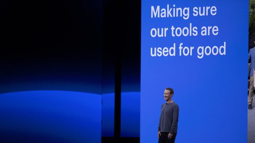 Facebook CEO Mark Zuckerberg delivered the keynote speech during Facebook Developer Conference F8 2019 at the McEnery Convention Center in San Jose, California.
