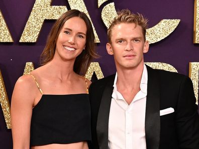 Emma McKeon and Cody Simpson at the 2025 AACTA Awards on February 7, 2025 in Gold Coast, Australia.