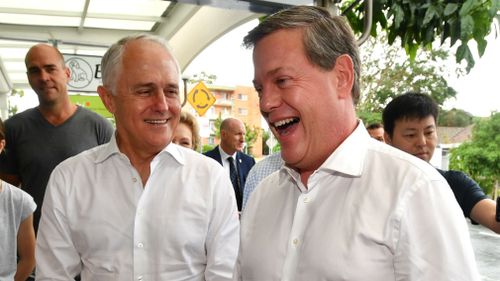 The prime minister joined Tim Nicholls for the LNP campaign launch. (AAP)