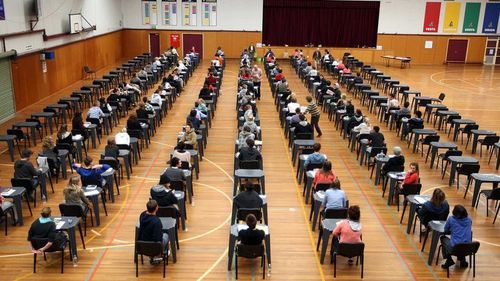 Students sitting their VCE exams in Victoria. 