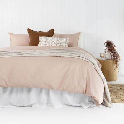 Temple Organic Quilt Cover Set (Rosewater) — The Block Shop