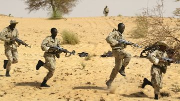 Malian soldiers from the 512th Motorised Infantry company complete their training by US Special Forces.