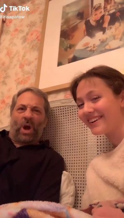 Judd Apatow and Iris Apatow, TikTok, video