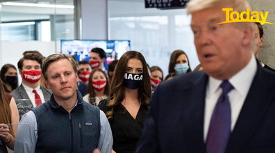 President Donald Trump speaks at the Trump campaign headquarters on Election Day, Tuesday, Nov. 3, 2020, in Arlington, Va. (AP Photo/Alex Brandon)