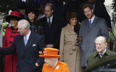 The royals at a Christmas Day service in 2017.