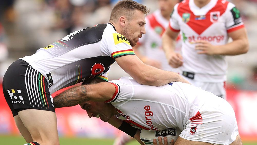 Bryce Cartwright in action against the Dragons in round one. (Getty Images)